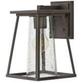 Burke 10 3/4&quot; High Bronze and Clear Glass Outdoor Wall Light