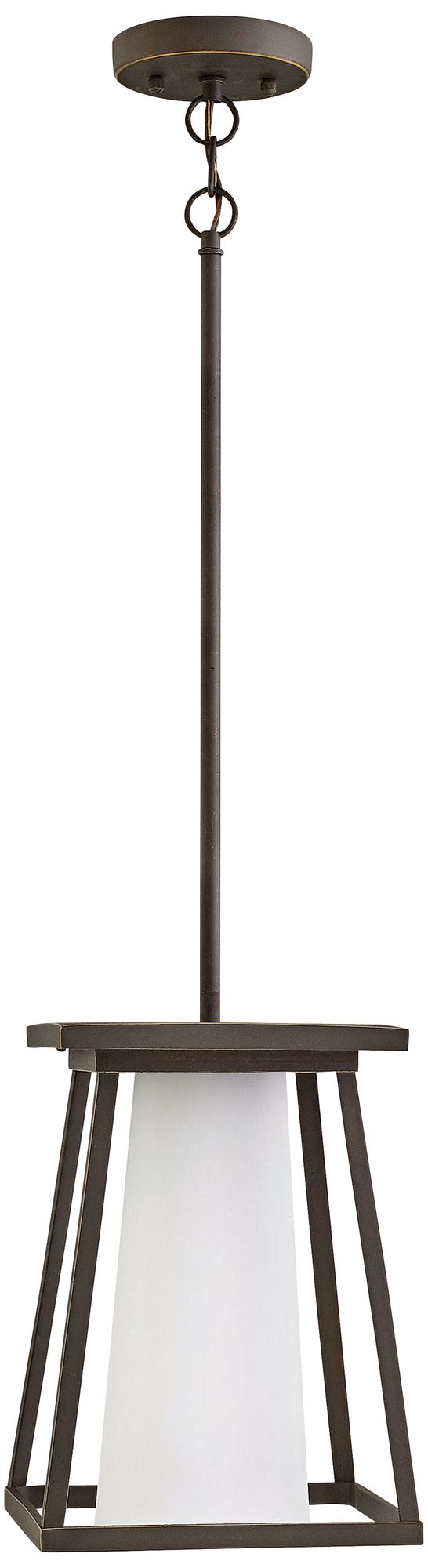 Burke 13" High Bronze and Opal Glass Outdoor Hanging Light