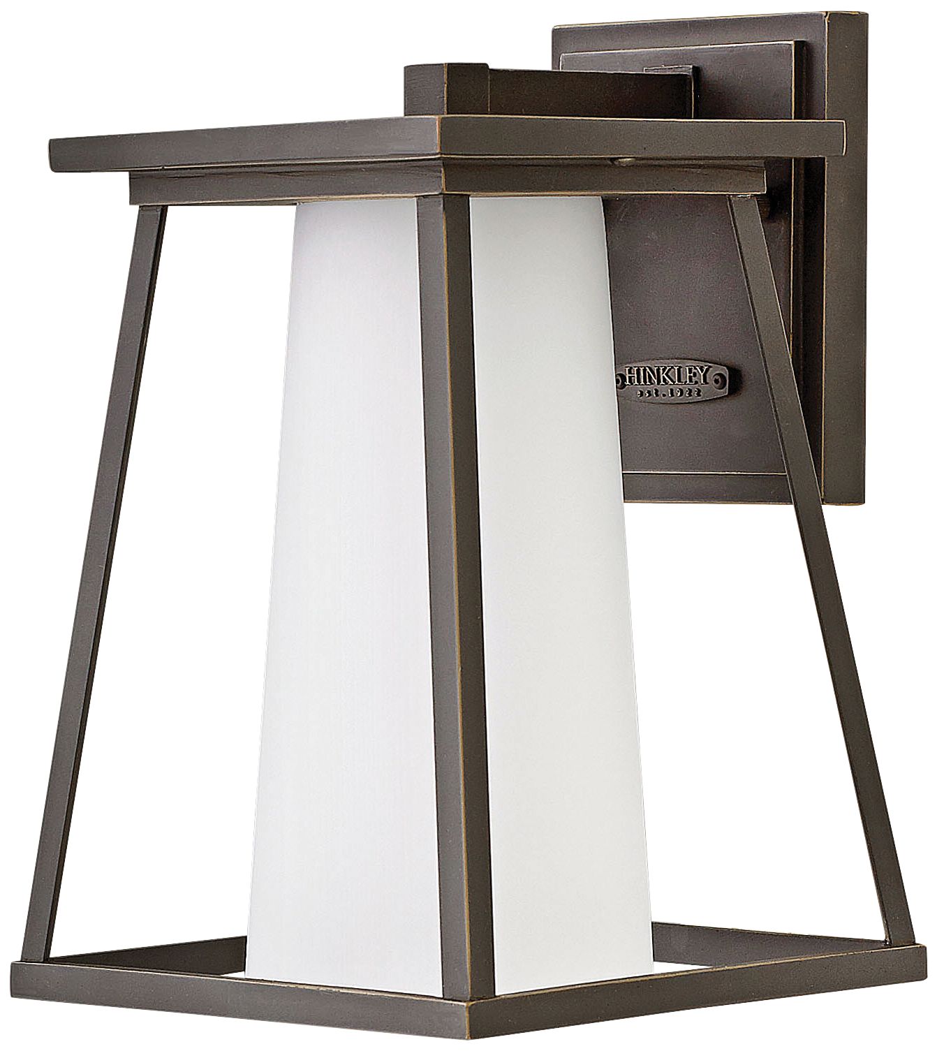 Burke 10 3/4"H Rubbed Bronze Opal Glass Outdoor Wall Light