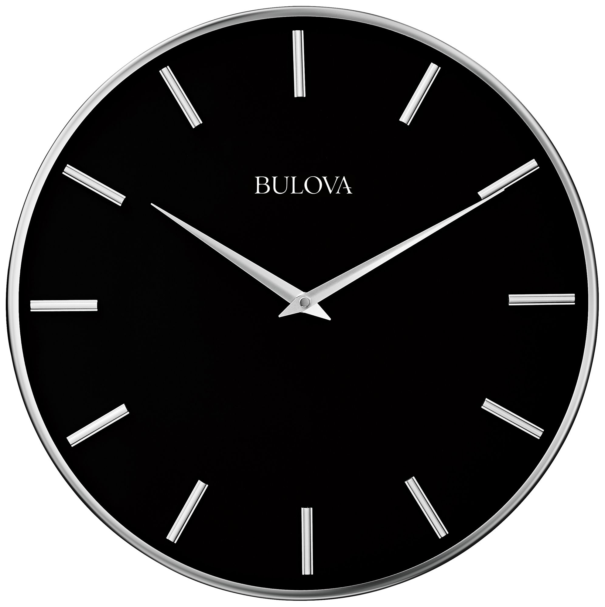 Bulova Metro Pewter Metal 16" Round Wall Clock