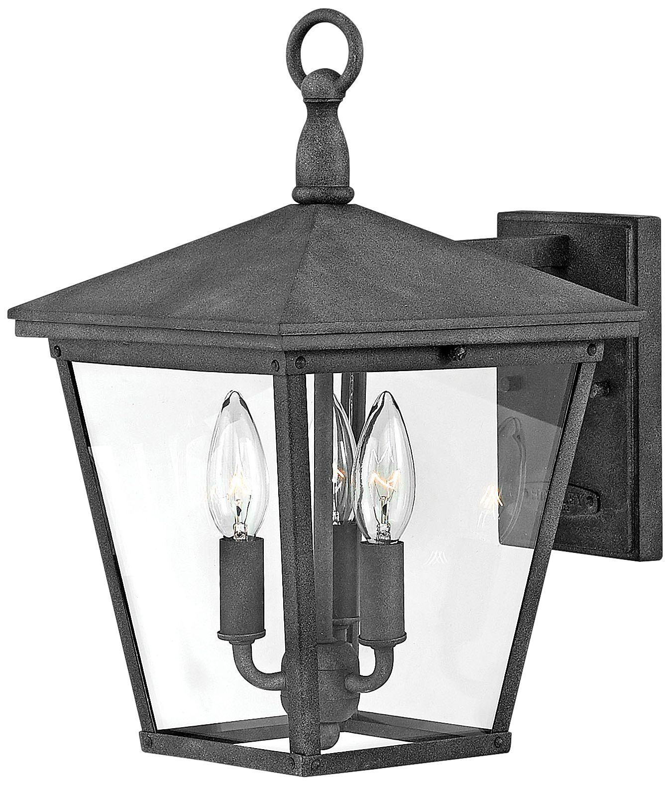 Trellis 14 3/4" High Aged Zinc 3Light Outdoor Wall Light 21P71