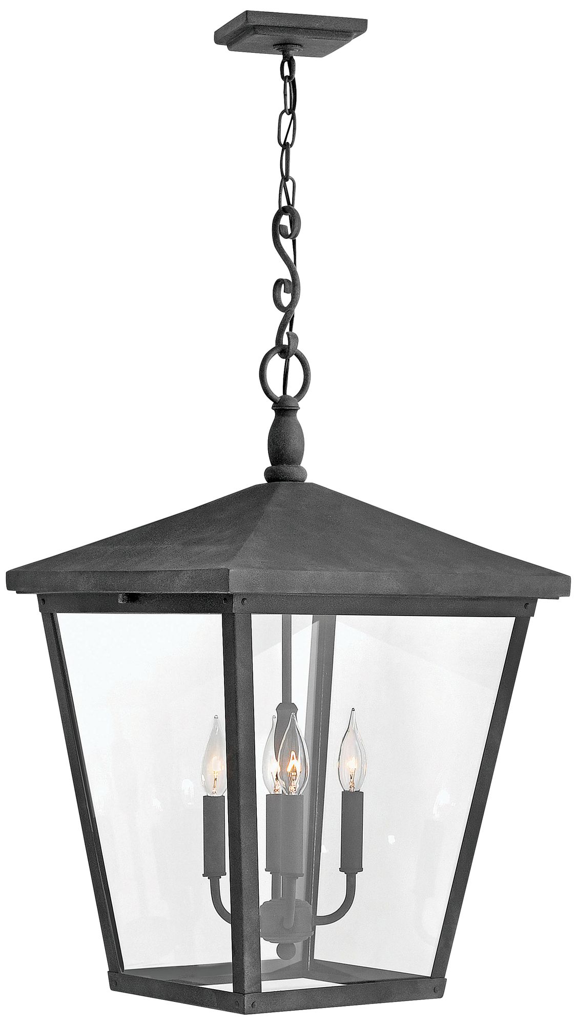 Trellis 31 1/4" High Aged Zinc 4Light Outdoor Hanging Light 21P88