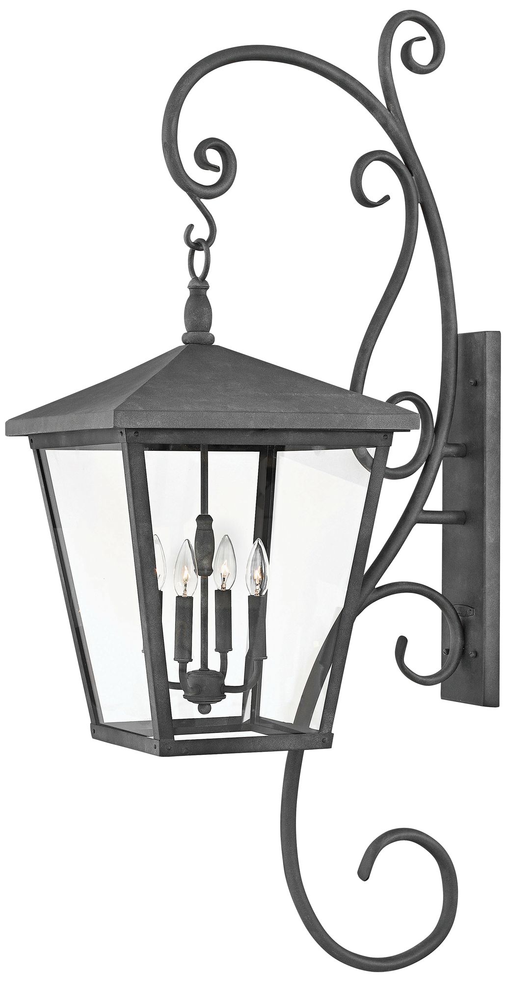 Hinkley Trellis 52"H Aged Zinc 4-Light Outdoor Wall Light