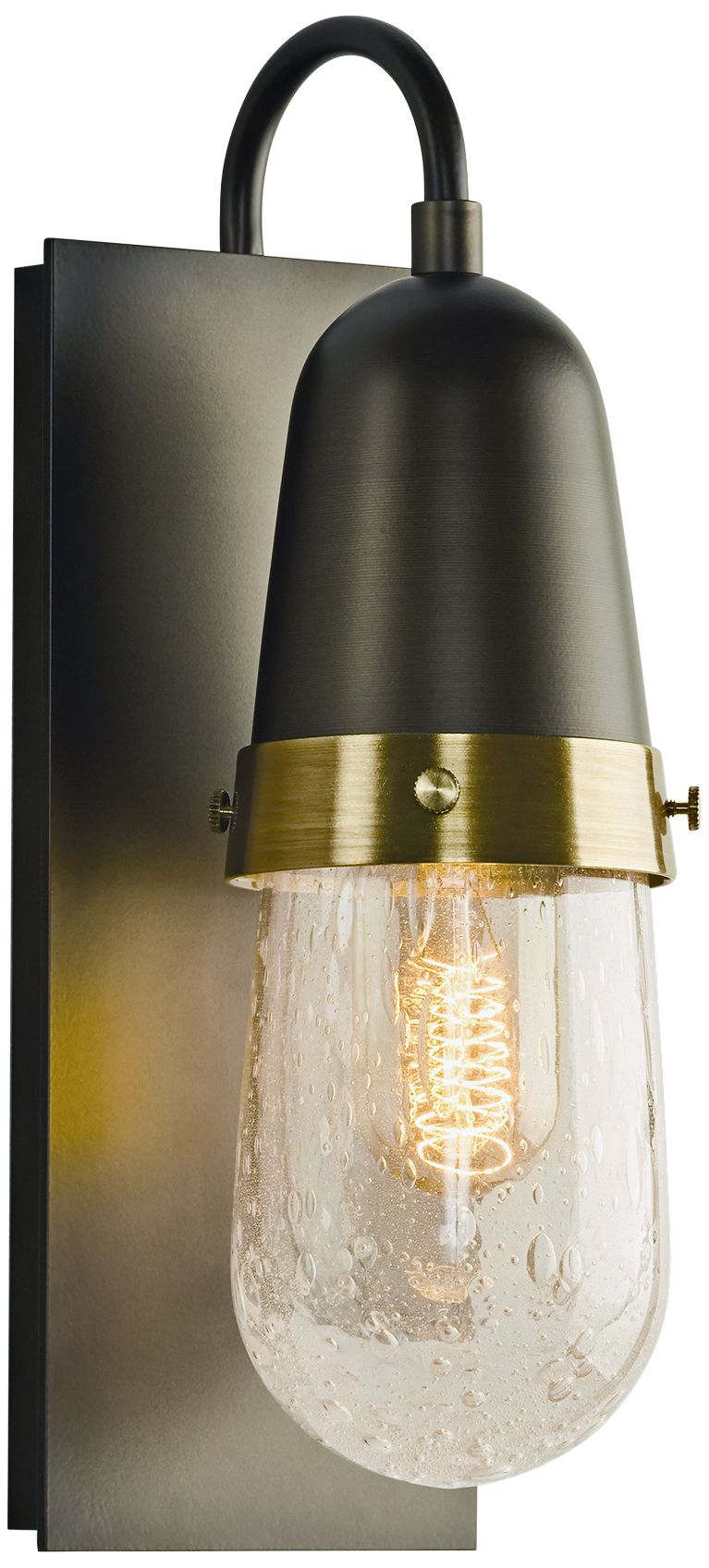 Hubbardton Forge Fizz 13" High Dark Smoke Wall Sconce