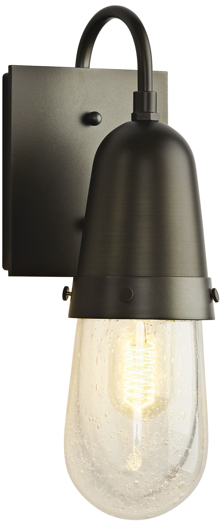 Fizz 13 1/4" High Coastal Dark Smoke Outdoor Wall Light