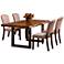 Emerson 80" Wide Natural Wood 5-Piece Dining Set