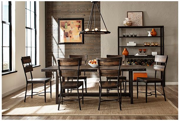 Hillsdale Jennings Distressed Walnut 7-Piece Dining Set