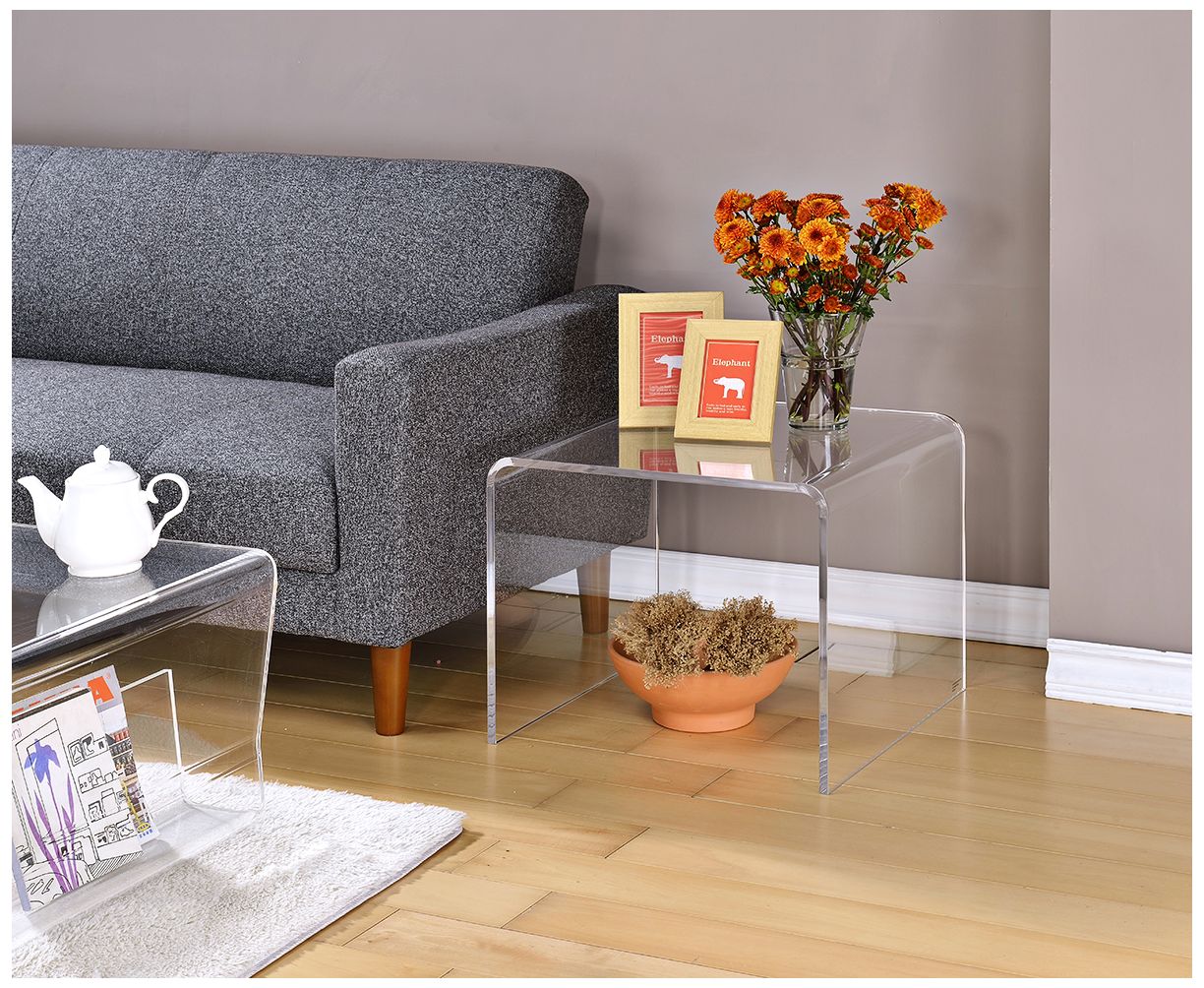 Sundeen Rectangular Molded Acrylic Single End Table