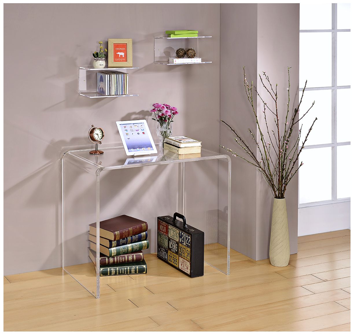 Sundeen 31 1/2" Wide Rectangular Acrylic Modern Student Desk