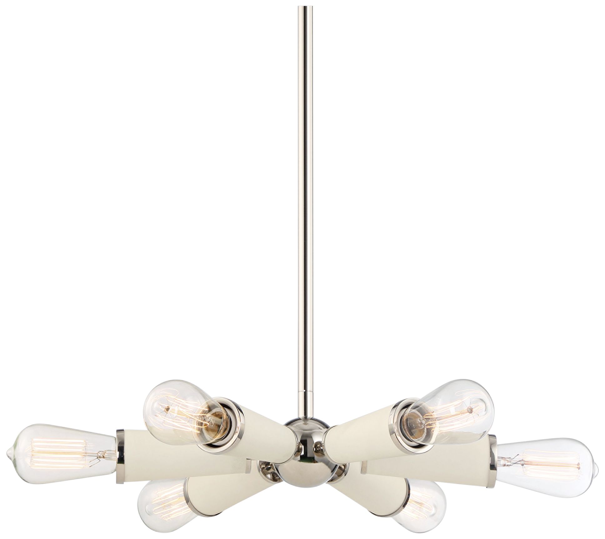 Crystorama Zodiac 14" Wide Polished Nickel 6-Light Pendant