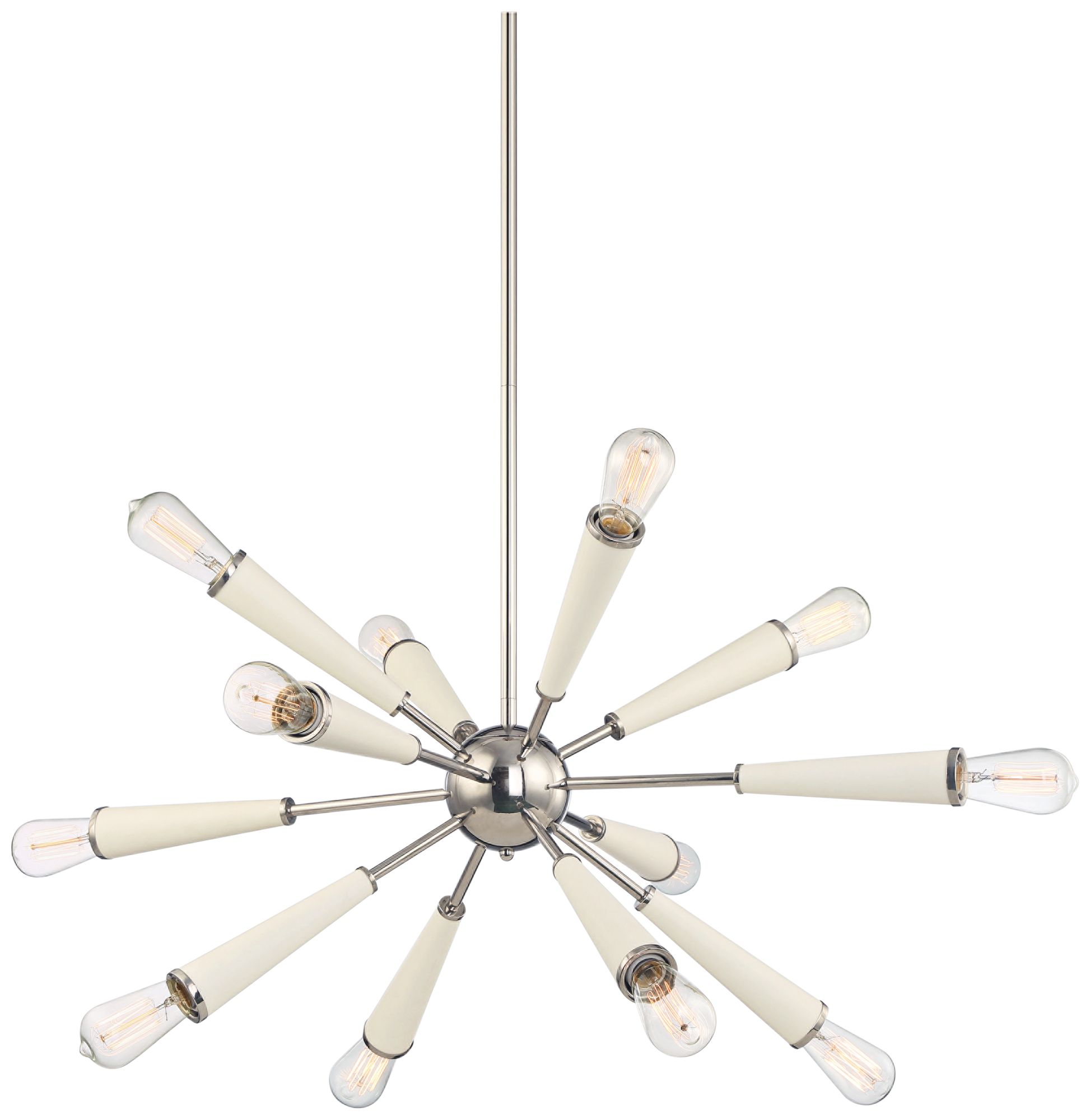Crystorama Zodiac 34" Wide Polished Nickel 12-Light Pendant