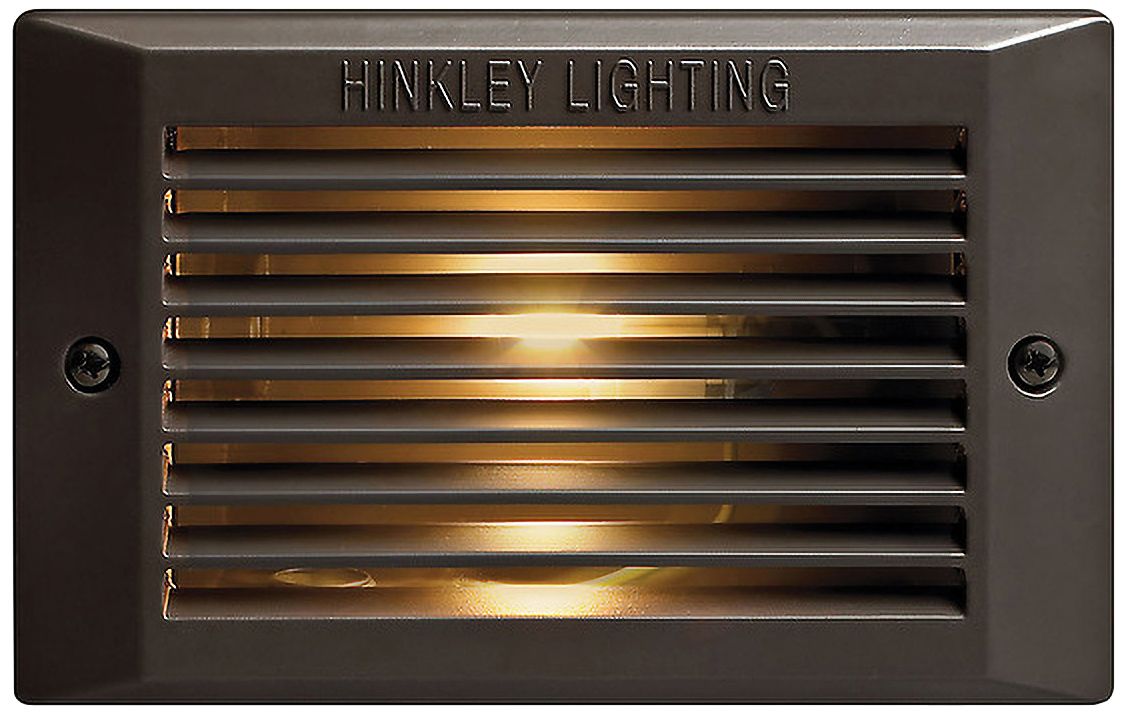 Hinkley 7 1/2" Wide Bronze Louvered Landscape Deck Light