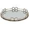Valentina Silver and Glass Mirrored Round Decorative Tray