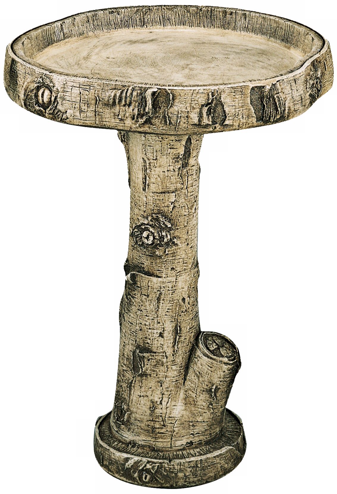 Henri Studio 28" High Birch Cast Stone Bird Bath.