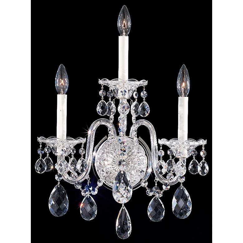Schonbek Sterling 18 1/2&quot; High Heritage Crystal Wall Sconce