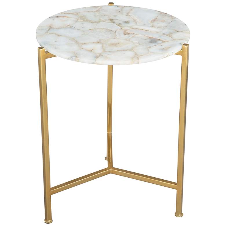 Image 2 Zuo Haru 16 1/2" Wide Gold Side Table