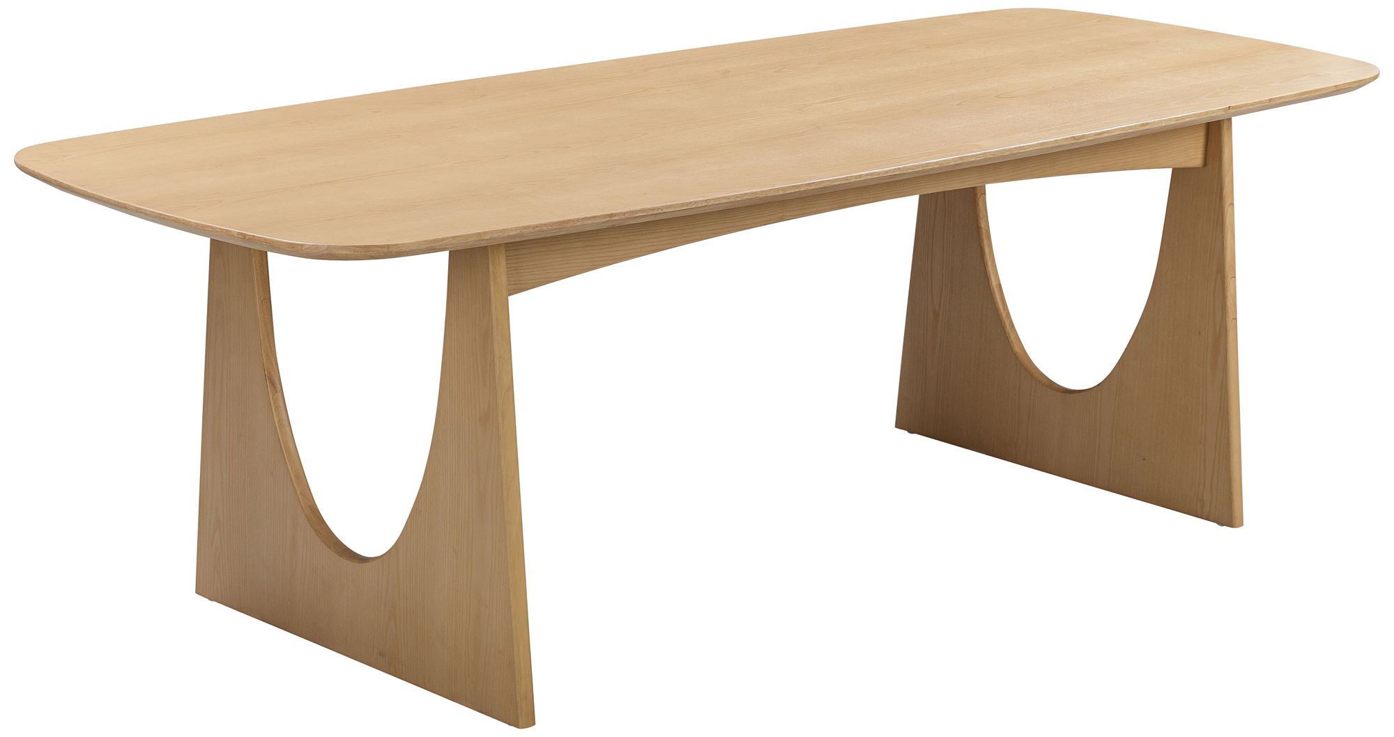 TOV Cybill 94" Wide Natural Ash Wood Rectangular Modern Dining Table