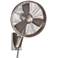 15" Minka Aire Anywhere Brushed Nickel Oscillating Plug-In Wall Fan