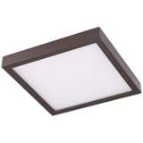 Disk 12&quot; Wide Bronze Square LED Ceiling Light