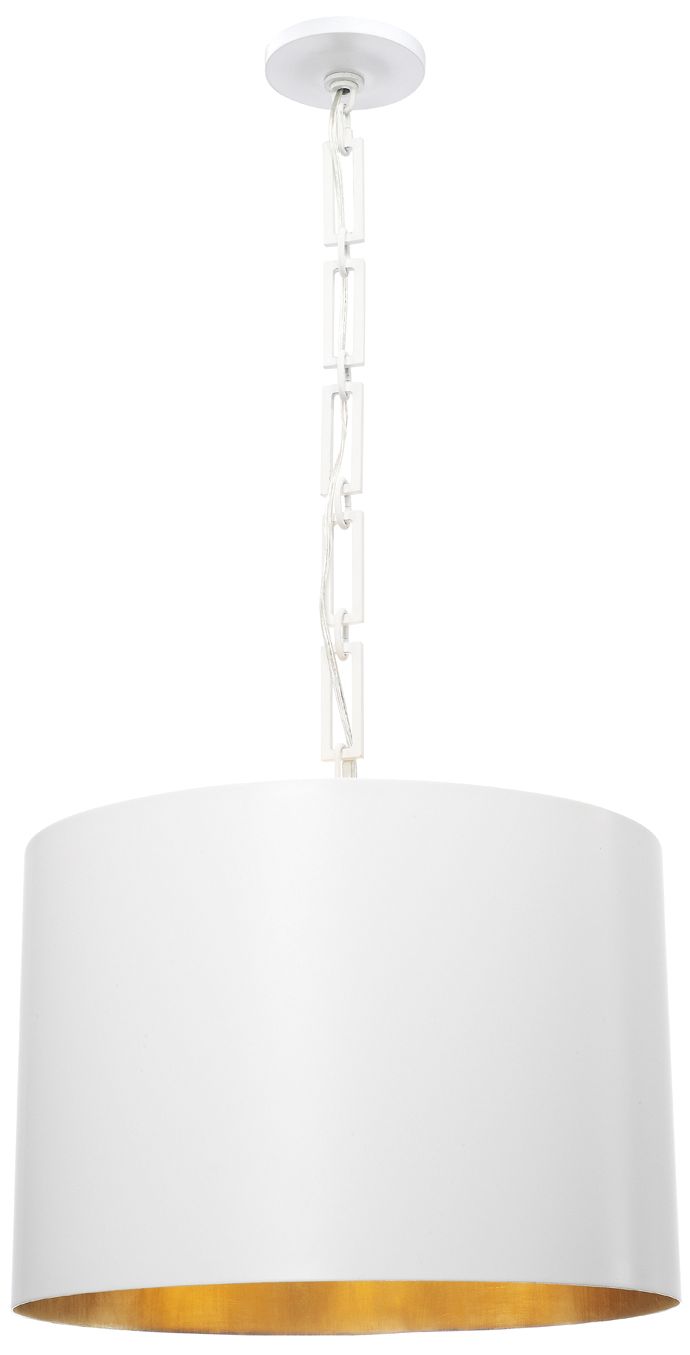 Crystorama Alston 20"W Matte and Gold White Pendant Light