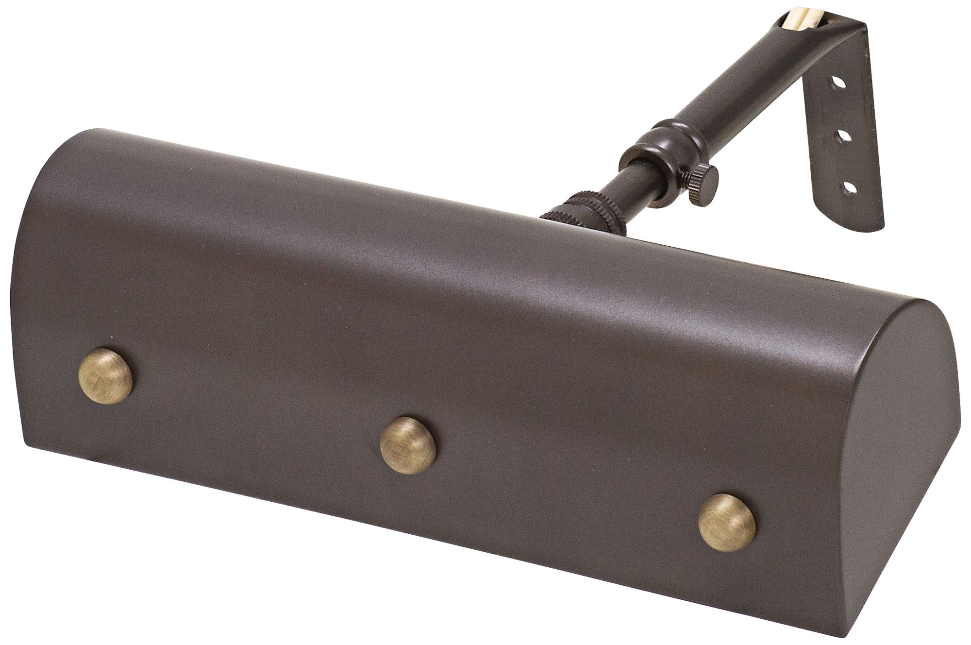 Traditional 8" Wide Mahogany Bronze Picture Light w/ Ball Motif