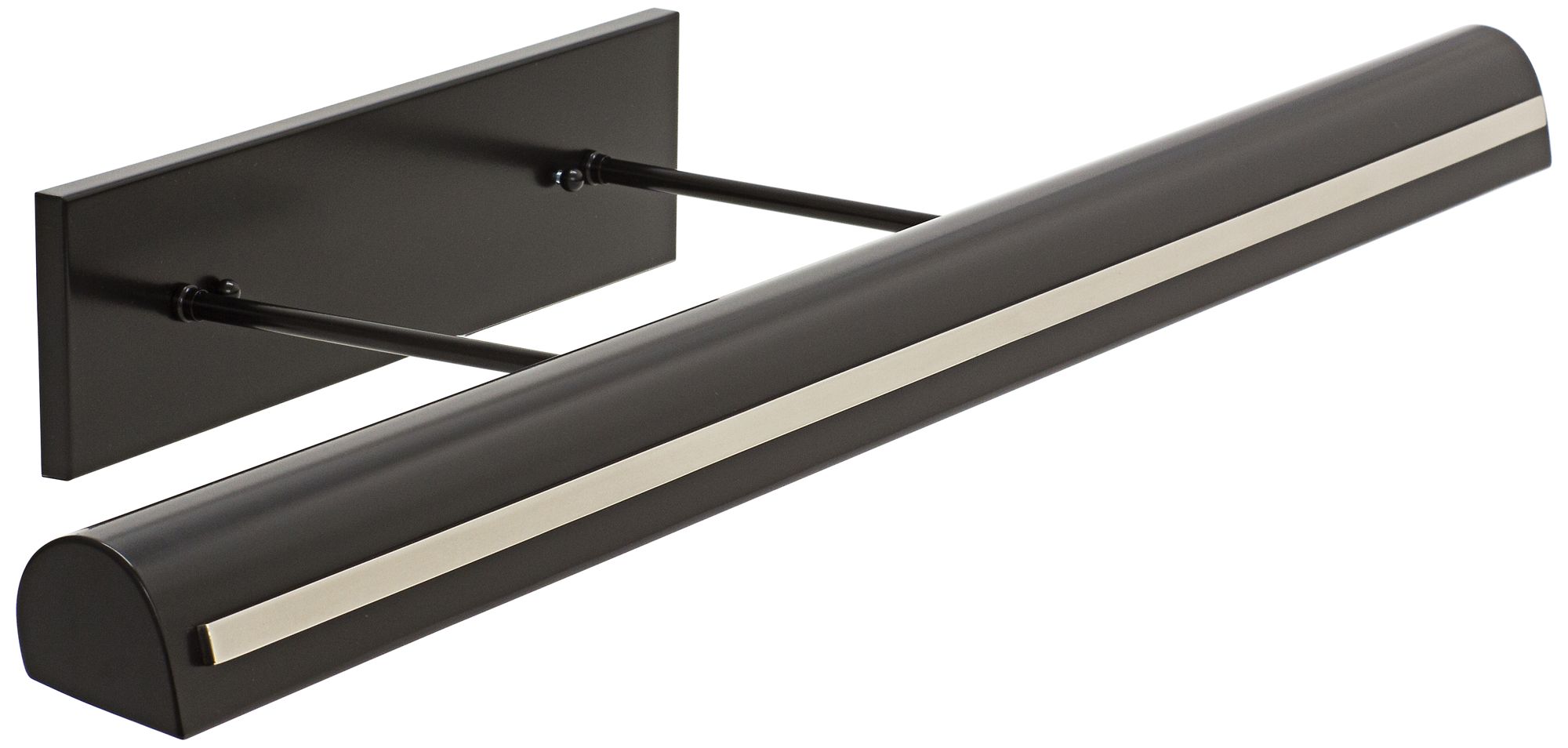 Traditional 36" Wide Black LED Picture Light w/ Strap Motif