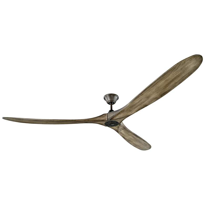 Image 2 88" Monte Carlo Maverick Super Max Pewter Damp Ceiling Fan with Remote