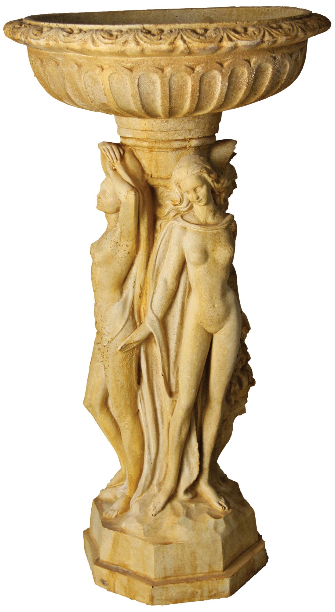 Orlandi Three Muse 33" High Pompeii Finish Outdoor Bird Bath