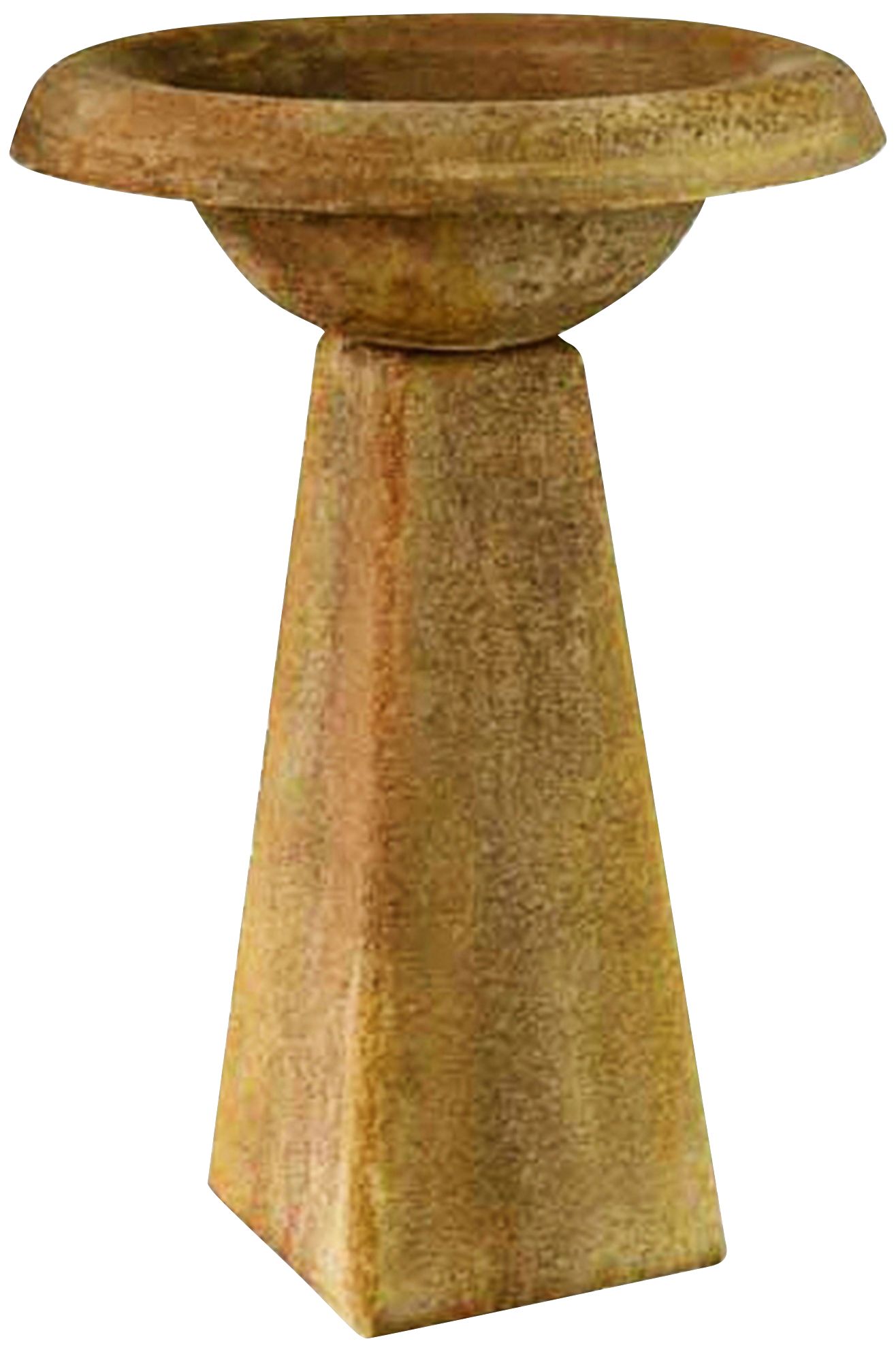 Orlandi Modern 24" High Sandstone Outdoor Bird Bath