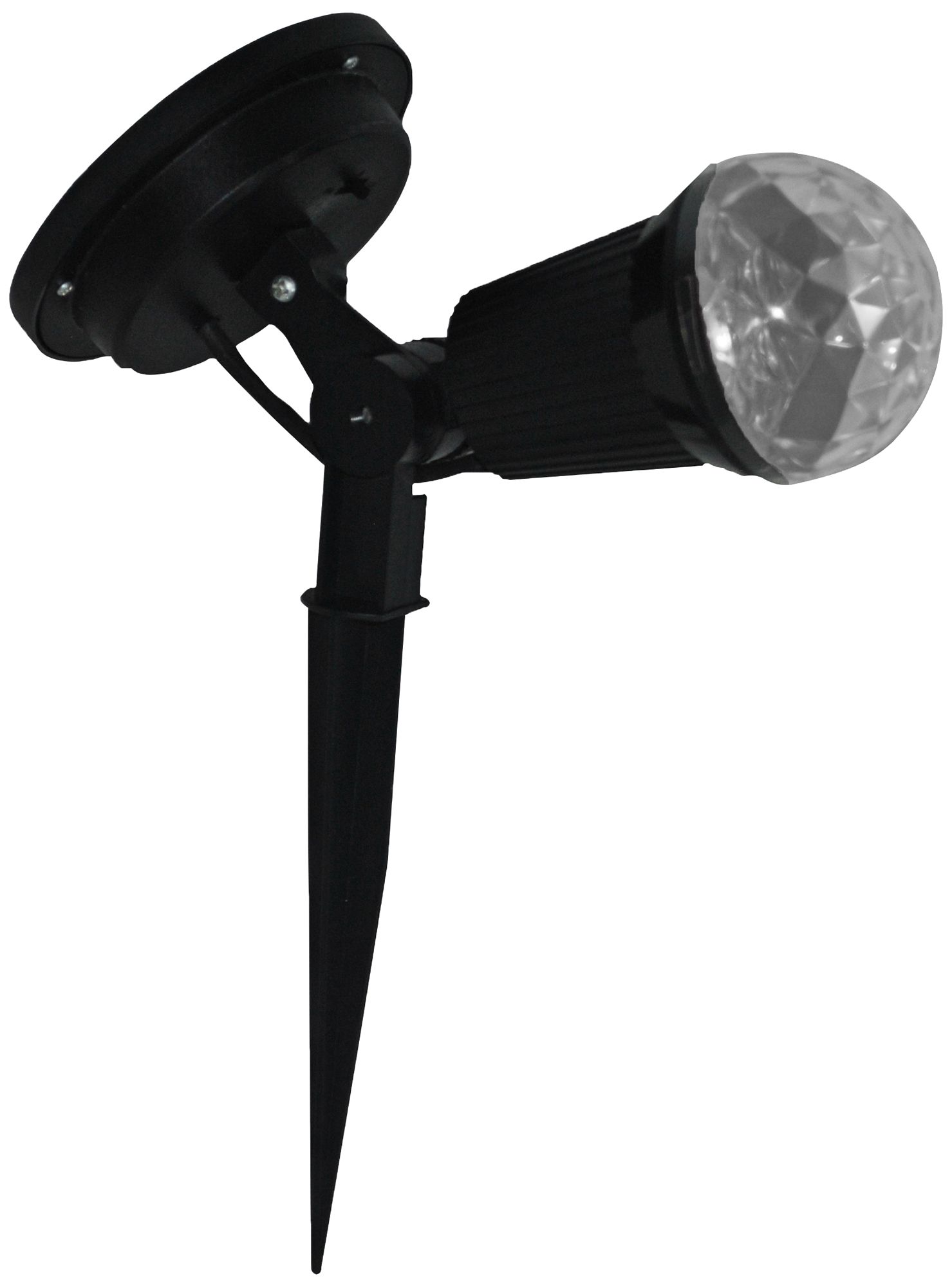 Black 12" High Solar Powered LED Swirl Scope