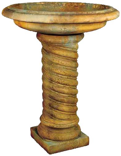 Twisted 30" High Deep Sea Outdoor Bird Bath 22V12 Lamps Plus