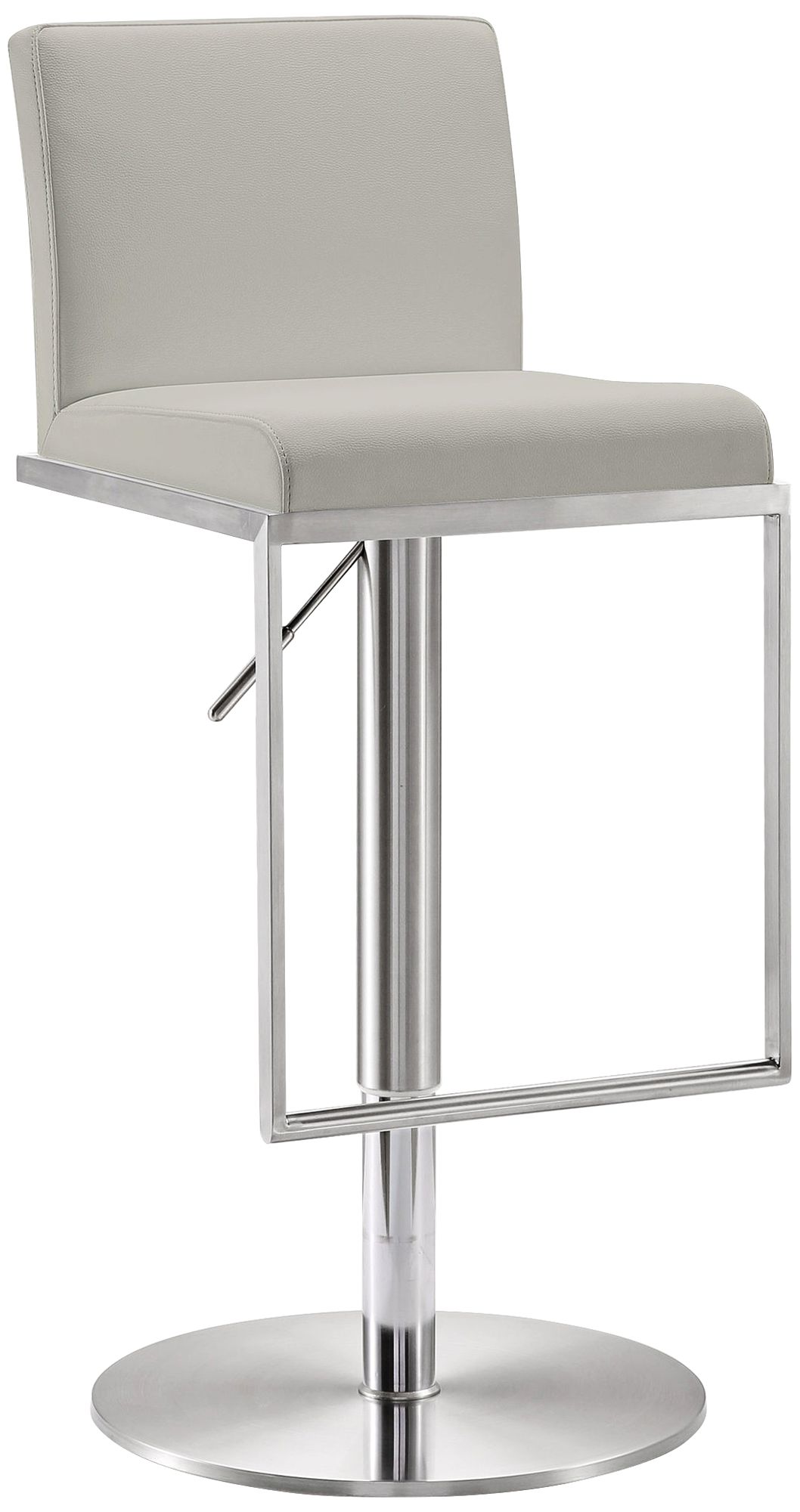 Amalfi 32 1/4" Gray and Steel Adjustable Swivel Barstool