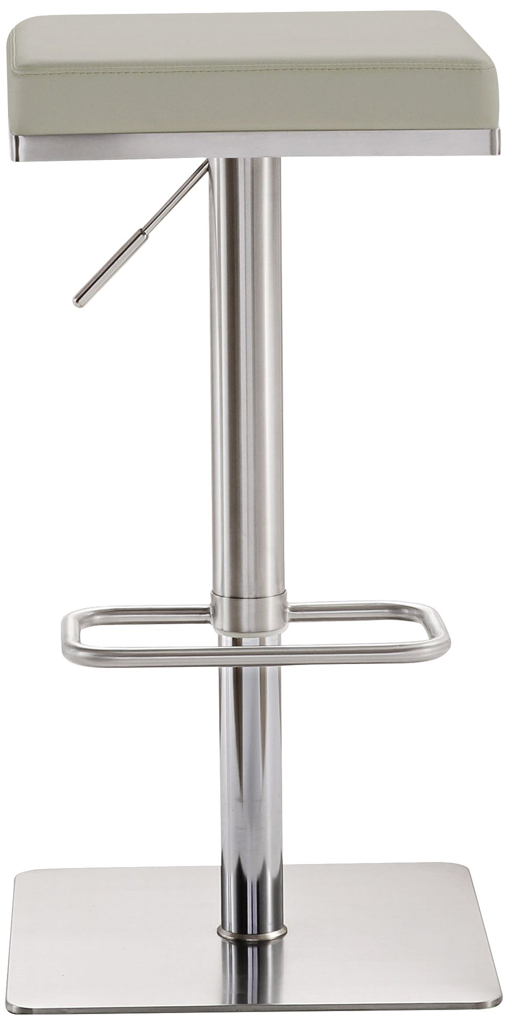 Bari 31 1/2" Light Gray and Steel Adjustable Swivel Barstool