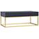Gilhame 47 3/4"W Antique Blue Gold Rectangular Coffee Table