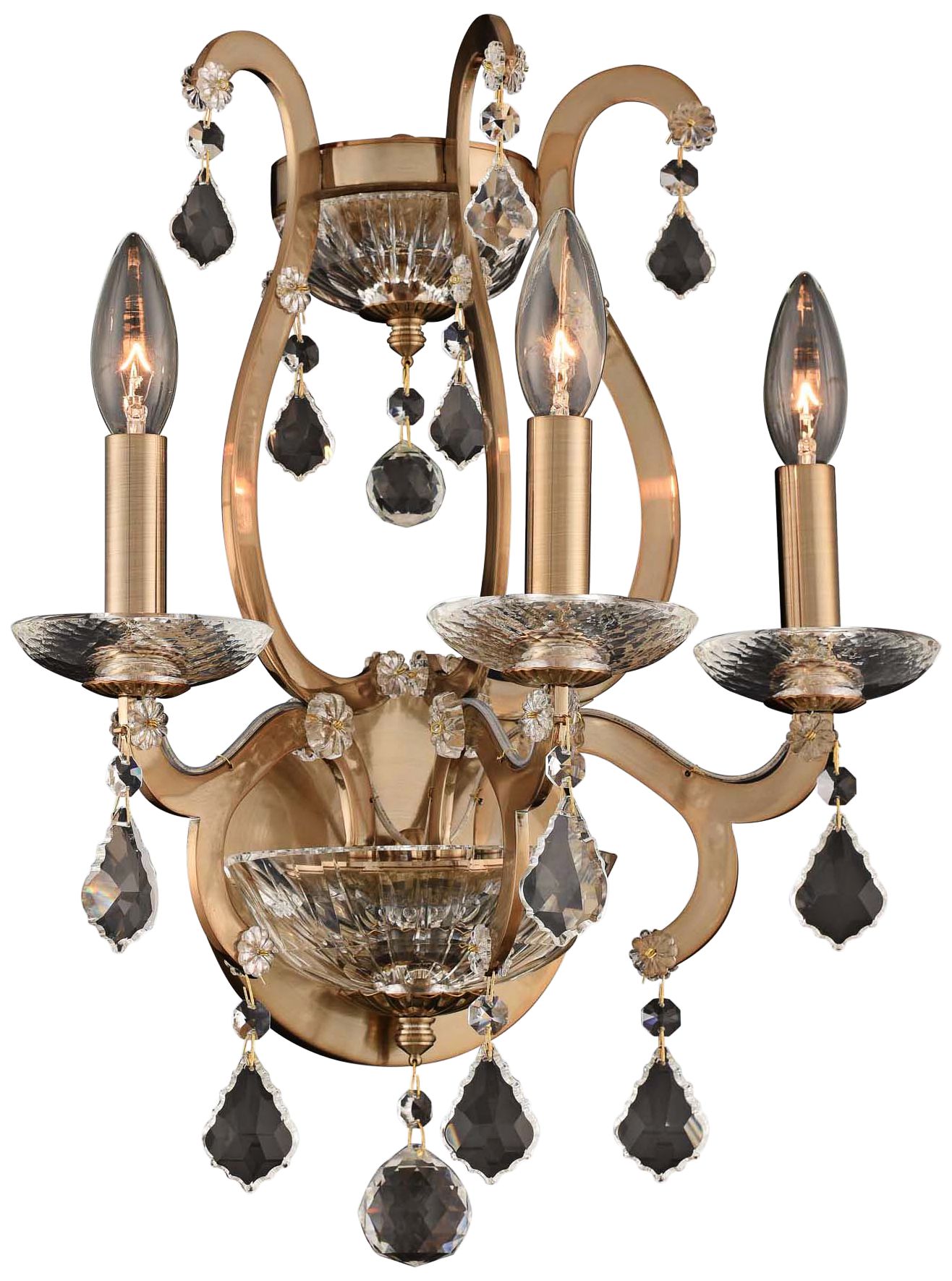 Allegri Duchess 19" High Champagne Gold 3-Light Wall Sconce