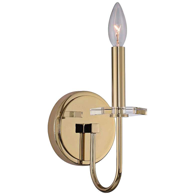Allegri Bolivar 12&quot; High Champagne Gold Wall Sconce