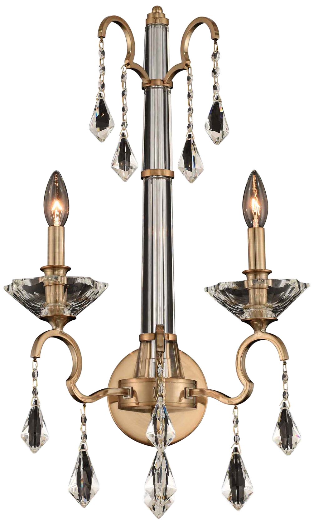 Allegri Valencia 25" High Champagne Gold 2-Light Wall Sconce