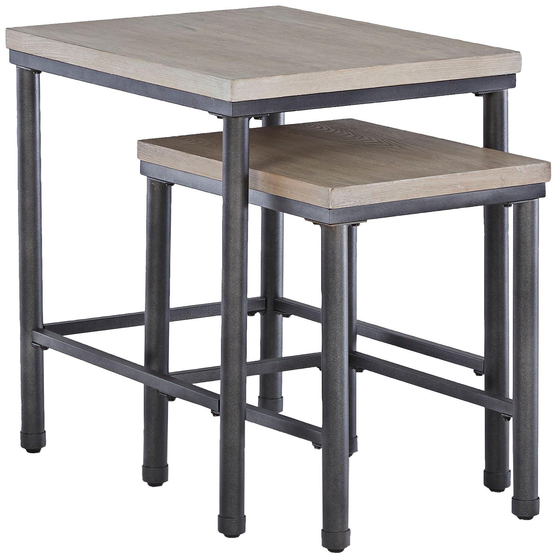 Shoal Creek 22" High Light Gray Ash Nesting Table Set