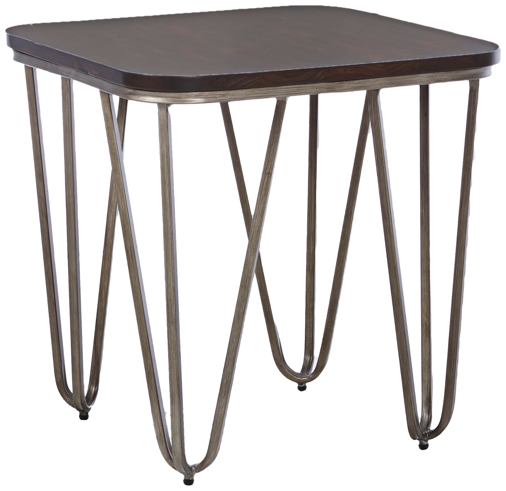 Klaussner Dawson 24" Square Tobacco Finish Modern End Table