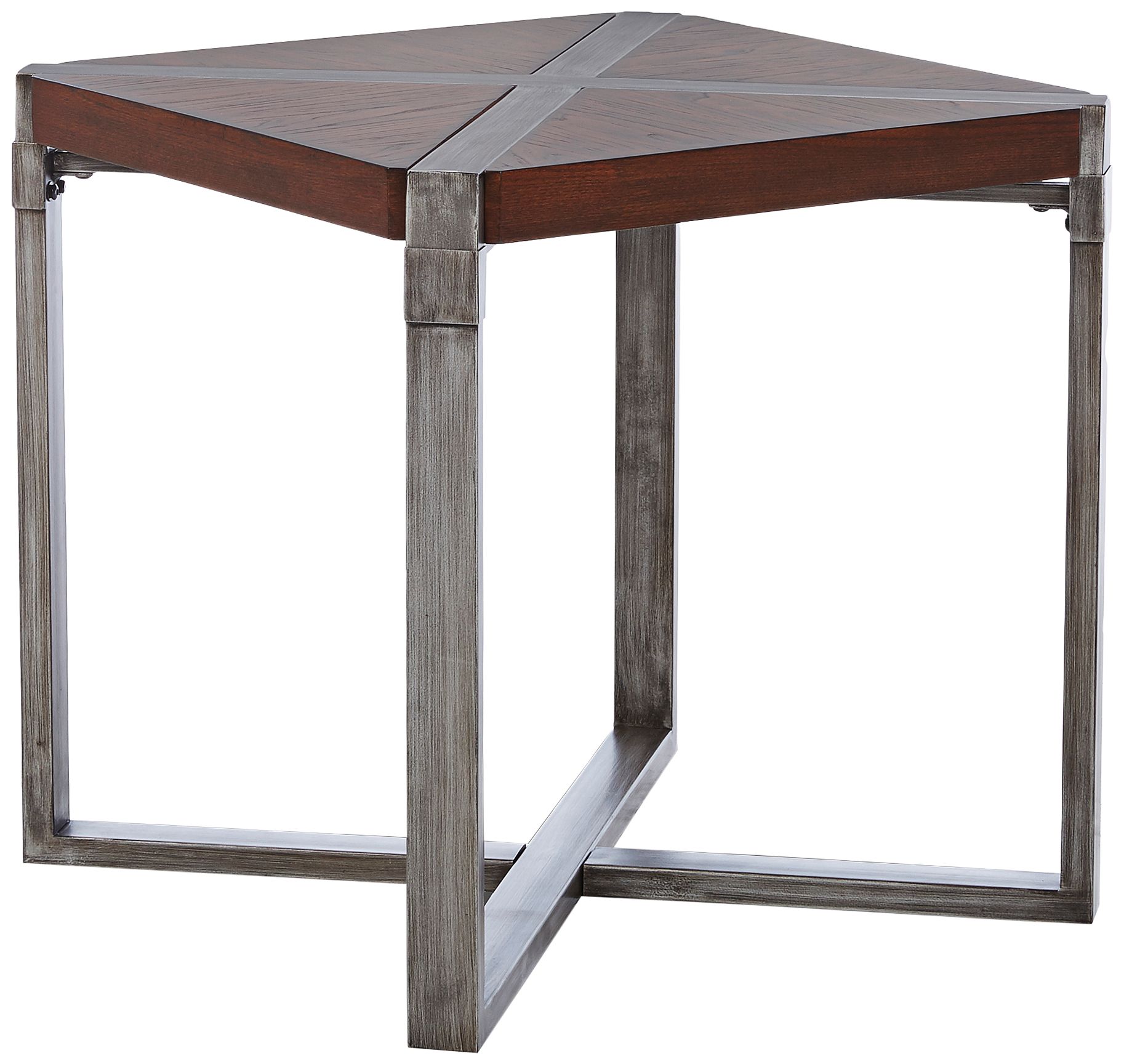 Woodbrook 24" Square Burnt Brown Wood End Table