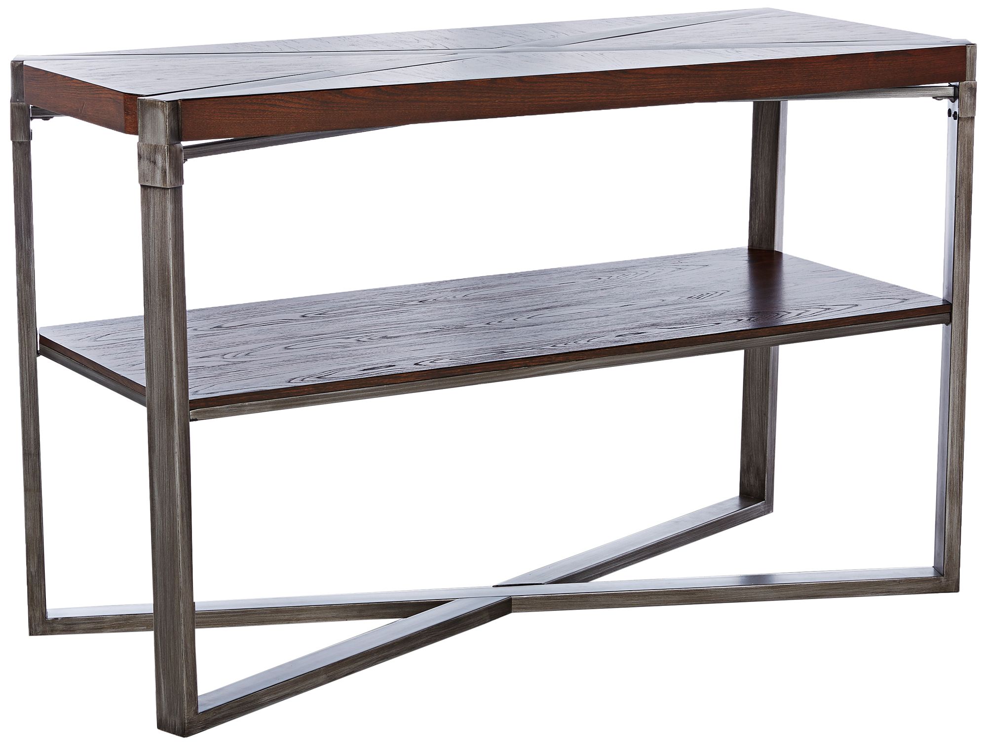 Woodbrook 48" Wide Rectangular Burnt Brown Wood Sofa Table