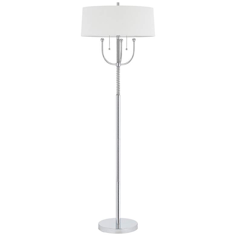 Image 2 Lesina Chrome Metal 2-Light Floor Lamp