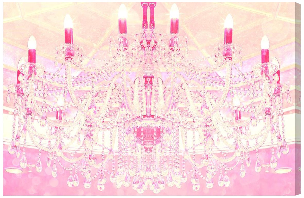 Oliver Gal Strawberry Vanilla Lights Canvas Wall Art