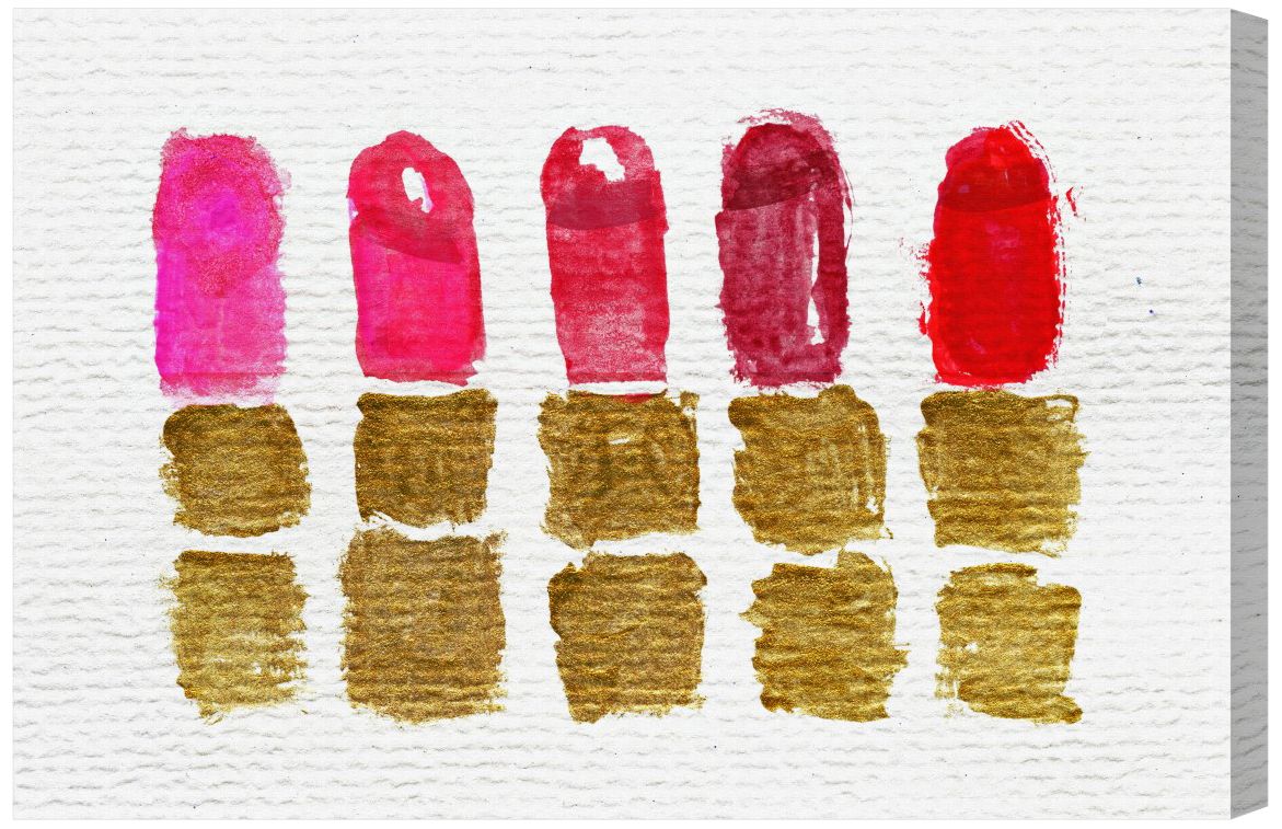 Oliver Gal Lipstick Shades Canvas Wall Art