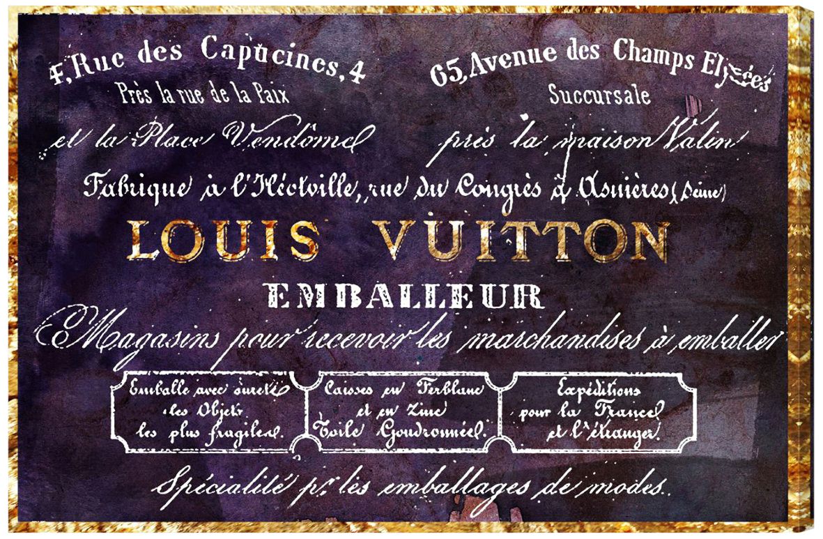 Oliver Gal Emballeur Violet Canvas Wall Art