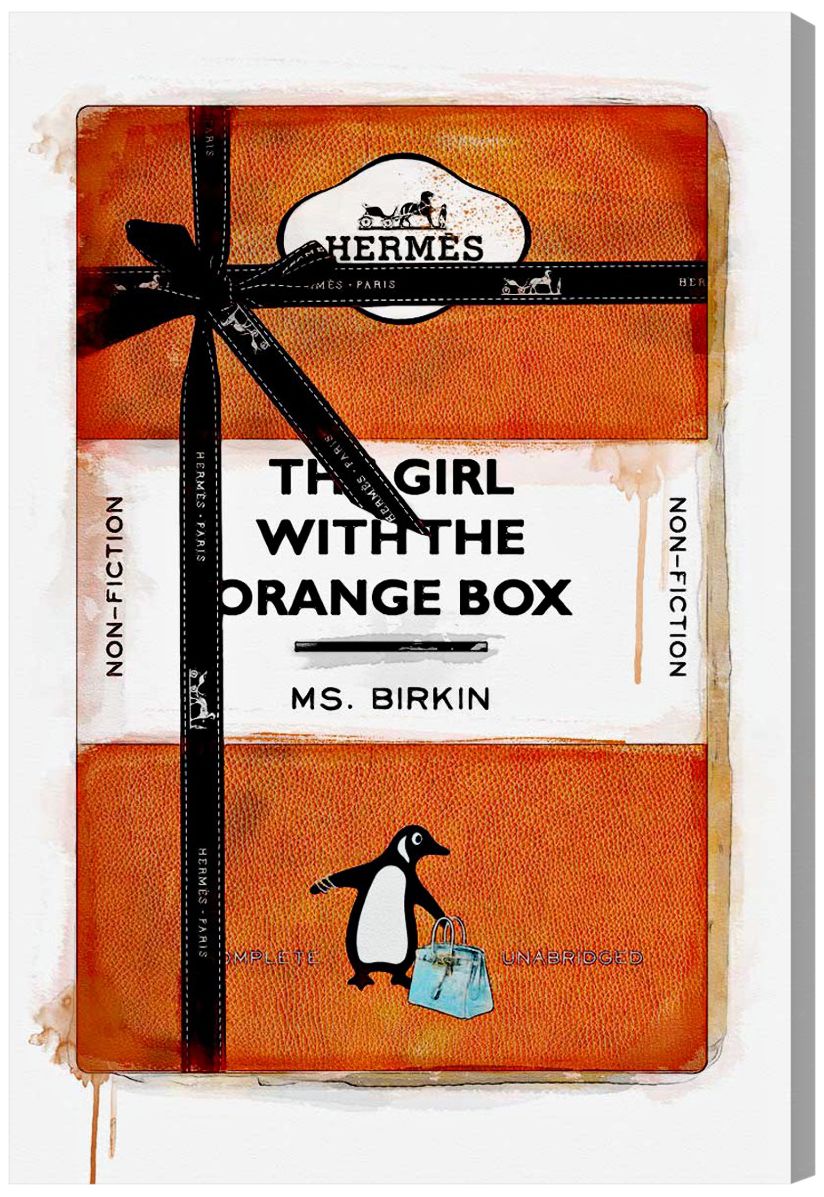 Oliver Gal The Girl with the Orange Box Canvas Wall Art