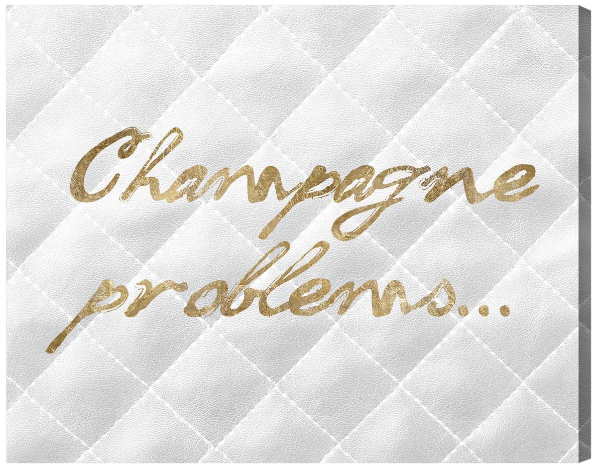 Oliver Gal Champagne Issues Quilted Canvas Wall Art