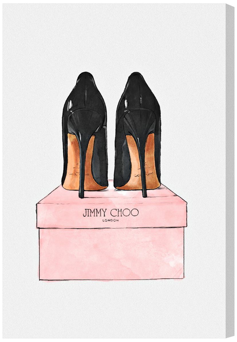 Oliver Gal Night Out Stilettos Canvas Wall Art