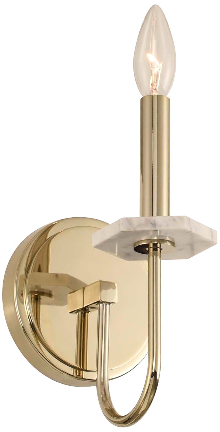 Cararra 12" High Champagne Gold Wall Sconce