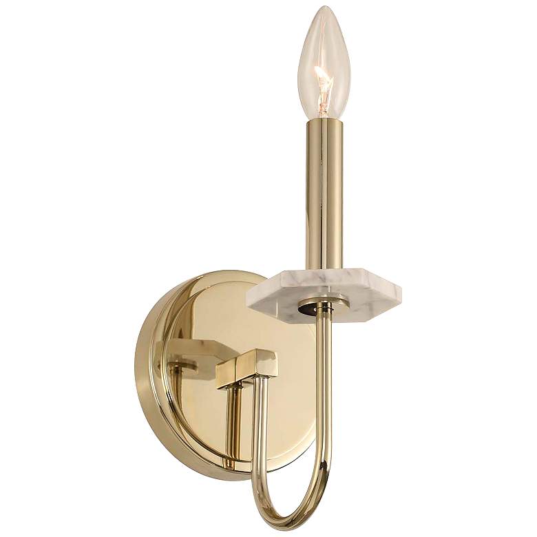 Cararra 12&quot; High Champagne Gold Wall Sconce
